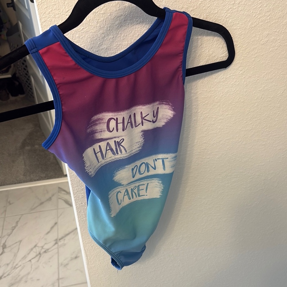 Colorful Chalky Hair Don't Care Leotard